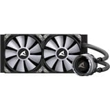 Sharkoon S80 RGB AIO 240mm, Vandkøling Sort