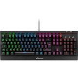 Sharkoon Skiller Mech SGK3 tastatur USB AZERTY Fransk Sort, Gaming-tastatur Sort, FR-layout, Kailh blå, USB, Mekanisk, AZERTY, RGB LED, Sort