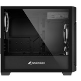 Sharkoon V1000 RGB Micro Tower Sort, Towerkabinet Sort, Micro Tower, PC, Sort, micro ATX, Mini-ITX, Spil, Flere