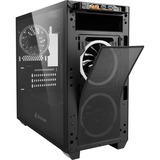 Sharkoon V1000 RGB Micro Tower Sort, Towerkabinet Sort, Micro Tower, PC, Sort, micro ATX, Mini-ITX, Spil, Flere