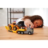 Simba Volvo Truck FH-16 med påhængsvogn og hjullæsser, Spil køretøj Orange/grå