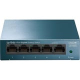 TP-Link LS105G Ikke administreret Gigabit Ethernet (10/100/1000) Blå, Switch Blå, Ikke administreret, Gigabit Ethernet (10/100/1000), Kan monteres på væggen