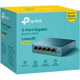 TP-Link LS105G Ikke administreret Gigabit Ethernet (10/100/1000) Blå, Switch Blå, Ikke administreret, Gigabit Ethernet (10/100/1000), Kan monteres på væggen