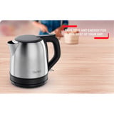 Tefal Subito, Kedel rustfrit stål/Sort, 1 L, 2400 W, Sort, Rustfrit stål, Rustfrit stål, Vandmåler, Ledningsfri