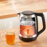Tefal Subito, Kedel rustfrit stål/Sort, 1 L, 2400 W, Sort, Rustfrit stål, Rustfrit stål, Vandmåler, Ledningsfri