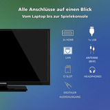 Telefunken XH24VP550M, LED-tv Sort