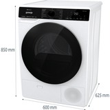 gorenje DPNA93W, Varmepumpe kondens tørretumbler Hvid/Sort