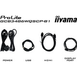 iiyama GCB3486WQSCP-B1, Gaming Skærm Sort