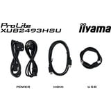 iiyama XUB2493HSU-B7, LED-skærm Sort (mat)