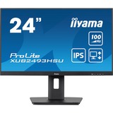 iiyama XUB2493HSU-B7 computerskærm 60,5 cm (23.8") 1920 x 1080 pixel Fuld HD LED Sort, LED-skærm Sort (mat), 60,5 cm (23.8"), 1920 x 1080 pixel, Fuld HD, LED, 1 ms, Sort