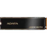 ADATA LEGEND 900 PRO 2 TB M.2 PCI Express 4.0 NVMe 3D NAND, Solid state-drev Sort/Guld, 2 TB, M.2, 7400 MB/s
