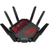 ASUS ROG Rapture GT-BE19000 trådløs router Multi-Gigabit Ethernet Tri-band (2,4 GHz/5 GHz/6 GHz) Sort, Rød Wi-Fi 7 (802.11be), Tri-band (2,4 GHz/5 GHz/6 GHz), Ethernet LAN, Sort, Rød, Bordplade router