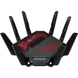 ASUS ROG Rapture GT-BE19000 trådløs router Multi-Gigabit Ethernet Tri-band (2,4 GHz/5 GHz/6 GHz) Sort, Rød Wi-Fi 7 (802.11be), Tri-band (2,4 GHz/5 GHz/6 GHz), Ethernet LAN, Sort, Rød, Bordplade router