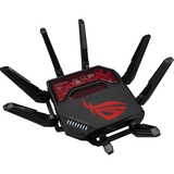 ASUS ROG Rapture GT-BE19000 trådløs router Multi-Gigabit Ethernet Tri-band (2,4 GHz/5 GHz/6 GHz) Sort, Rød Wi-Fi 7 (802.11be), Tri-band (2,4 GHz/5 GHz/6 GHz), Ethernet LAN, Sort, Rød, Bordplade router