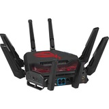 ASUS ROG Rapture GT-BE19000 trådløs router Multi-Gigabit Ethernet Tri-band (2,4 GHz/5 GHz/6 GHz) Sort, Rød Wi-Fi 7 (802.11be), Tri-band (2,4 GHz/5 GHz/6 GHz), Ethernet LAN, Sort, Rød, Bordplade router