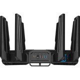 ASUS ROG Rapture GT-BE19000 trådløs router Multi-Gigabit Ethernet Tri-band (2,4 GHz/5 GHz/6 GHz) Sort, Rød Wi-Fi 7 (802.11be), Tri-band (2,4 GHz/5 GHz/6 GHz), Ethernet LAN, Sort, Rød, Bordplade router