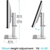 BenQ MA270U computerskærm 68,6 cm (27") 3840 x 2160 pixel 4K Ultra HD Hvid, LED-skærm Sølv/Sort, 68,6 cm (27"), 3840 x 2160 pixel, 4K Ultra HD, 5 ms, Hvid