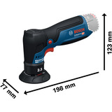 Bosch Ekscentersliber 12 volt 77 millimeter, Tilfældige rystepudser boxed