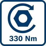 Bosch GDS 18V-330 HC PROFESSIONAL 1/2" 2800 rpm 560 Nm Sort, Blå, Rød, Schlagskruemaskine Blå, Momentnøgle, Sort, Blå, Rød, 1/2", 2800 rpm, 560 Nm, 1200 rpm