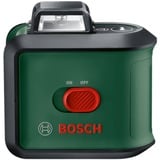 Bosch Universal Level 360 Set Linjeniveau 24 m 500-540 nm (< 10mW), Kryds- & linjelaser Grøn/Sort, 24 m, 0,4 mm/m, 4°, 4 sek./side, Horisontal/vertikal, Grøn