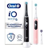 Braun iO Duo Voksen Vibrerende tandbørste Sort, Rose, El-tandbørste Sort/Rosa, Voksen, Vibrerende tandbørste, Daglig pleje, Gum pleje, Pulse, Sensitiv, Blegning, Sort, Rose, 2 min, Sort, Rose