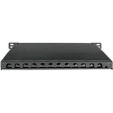 Digitus 10" Slim patchpanel, 12 porte, Cat.6a, Patch Panel Sort