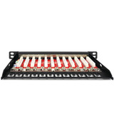 Digitus 10" Slim patchpanel, 12 porte, Cat.6a, Patch Panel Sort