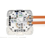 Digitus CAT.6A dataudtag, indbygget, afskærmet, 2x RJ-45 LSA, Samledåse Hvid