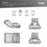 Digitus FTTH distributionsboks til udendørs brug - 24 LC/Duplex eller 24 SC/Simplex koblinger, Splejse boks 