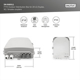 Digitus FTTH distributionsboks til udendørs brug - 24 LC/Duplex eller 24 SC/Simplex koblinger, Splejse boks 