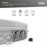 Digitus FTTH distributionsboks til udendørs brug - 24 LC/Duplex eller 24 SC/Simplex koblinger, Splejse boks 