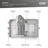 Digitus FTTH distributionsboks til udendørs brug - 24 LC/Duplex eller 24 SC/Simplex koblinger, Splejse boks 