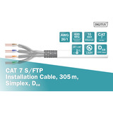 Digitus Professionelt Cat.7 S/FTP installationskabel Maxflex simplex, Dca Hvid