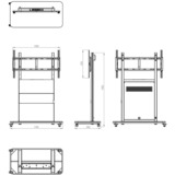 HAGOR Pro Tower L, Gulvstander Sort