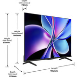 Hisense 43E77Q PRO, QLED TV Sort