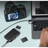 ICY BOX IB-CR504-C31 kortlæser USB 3.2 Gen 2 (3.1 Gen 2) Type-C Sort Sort, CFexpress, SD, Sort, 10000 Mbit/s, Aluminium, Plast, USB 3.2 Gen 2 (3.1 Gen 2) Type-C, 60 mm
