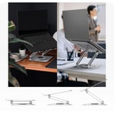 ICY BOX IB-NH300-R Laptop stativ Sølv 43,2 cm (17"), Stander Sølv, Laptop stativ, Sølv, Aluminium, 43,2 cm (17"), 3,5 kg, 360°