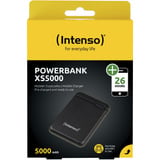 Intenso 7313520 powerbank Lithium polymer (LiPo) 5000 mAh Sort, Power Bank Sort, 5000 mAh, Lithium polymer (LiPo), Sort