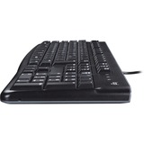 Logitech Keyboard K120, Tastatur Sort, EU-layout (antal), Gummi dome, Detail