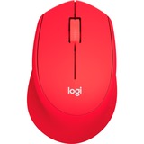 Logitech M330 Silent Plus mus Højre hånd RF trådløst Mekanisk 1000 dpi Rød, Højre hånd, Mekanisk, RF trådløst, 1000 dpi, Rød