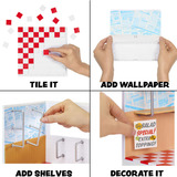 MGA Entertainment Spaces Starter Pack- Pizza, Klippe og klistre Miniverse Spaces Starter Pack- Pizza, Cafe, 8 År, Flerfarvet, Plast