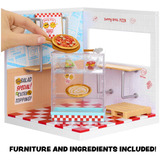 MGA Entertainment Spaces Starter Pack- Pizza, Klippe og klistre Miniverse Spaces Starter Pack- Pizza, Cafe, 8 År, Flerfarvet, Plast