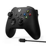 Microsoft Xbox Wireless Controller + USB-C-Kabel, Gamepad Sort