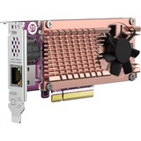 QNAP QM2 CARD interface-kort/adapter Intern PCIe, Controller M.2, PCIe, Lavprofil, PCI 3.0, RJ-45, Sølv