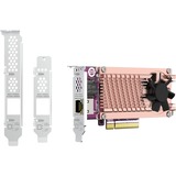 QNAP QM2 CARD interface-kort/adapter Intern PCIe, Controller M.2, PCIe, Lavprofil, PCI 3.0, RJ-45, Sølv