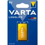 Varta Longlife Extra 9V Engangsbatteri Alkaline Engangsbatteri, 9V, Alkaline, 9 V, 1 stk, 48,5 mm