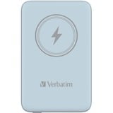 Verbatim Charge 'n' Go Lithium polymer (LiPo) 10000 mAh Trådløs opladning Blå, Power Bank Lyseblå, 10000 mAh, Lithium polymer (LiPo), Quick Charge 3.0, Trådløs opladning, Blå