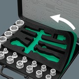 Wera 8100 SC 4 Zyklop Speed-skraldesæt, tommer, 1/2", Værktøjssæt Sort/Grøn