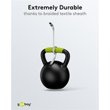 goobay Supersoft USB 2.0 tekstilkabel, USB-C stik > USB-C stik Hvid