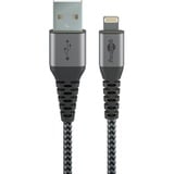 goobay USB 2.0 adapterkabel, USB-A stik > Lightning stik grå/Sølv